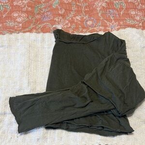 Double Zero Cropped Army Green Top with ruffle